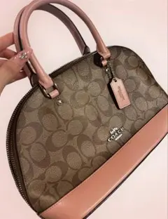 COACH シグネチャーハンドバッグ ピンクのサムネイル
