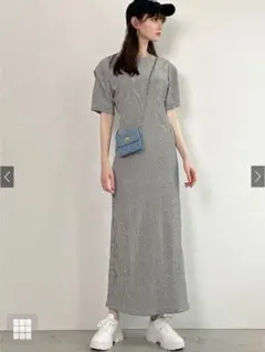 グレイル　チェック柄パフスリーブワンピース[sm36]