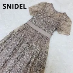 【訳あり】SNIDELエンブロイダリーレースドレス 総レース　オケージョン　半袖