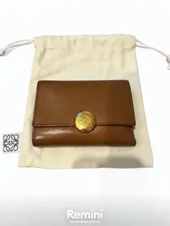 ※最終値下げ！！※Loewe ブラウン 三つ折り財布のサムネイル