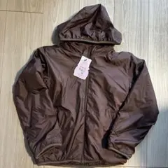 キッズ 男女兼用 防寒 アウター 裏シャギー フード付 ブラウン 新品 130