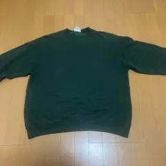 Champion ダークグリーン、ブラック　クルーネック トレーナー