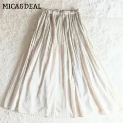 MICA&DEAL ロング プリーツスカート フレアスカート F ベージュのサムネイル