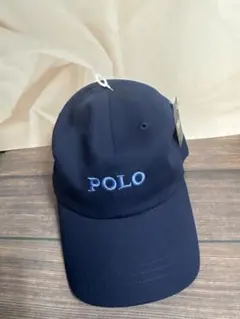 POLO キャップ ネイビー　帽子 ロゴ タグ付き 男女兼用