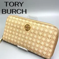 TORY BURCH トリーバーチ PVC 総柄 ラウンドファスナー 長財布