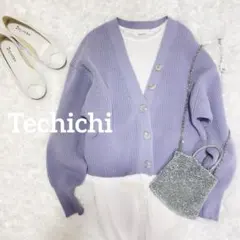 【極美品】テチチテラス　カーディガン くすみラベンダー ニット 羽織　F