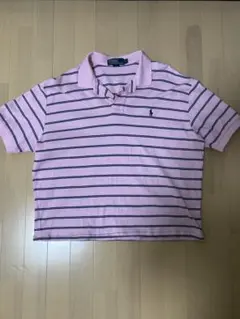 POLO RALPH LAUREN ボーダー ポロシャツ ピンクのサムネイル
