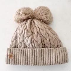 petit main Wぽんぽんニット帽