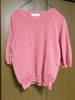 【値下げ】grove ピンク 五分袖 トップス Mサイズ