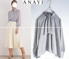 ANAYI アナイ カリグラフィープリントボウタイ ワンピース 34 - メルカリ