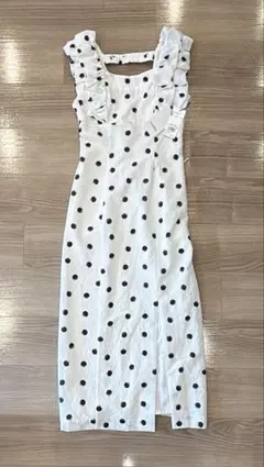 SNIDEL フリルストラップ ドットワンピース 新品未使用