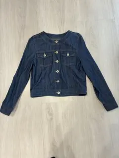 【NATURAL BEAUTY BASIC 】ノーカラー デニムジャケット S