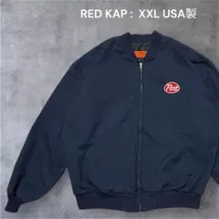 【USA製】90s 企業系 XXL ネイビー RED KAP TALONジップ