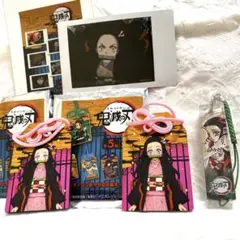 鬼滅の刃　太秦映画村　限定品　禰豆子　ストラップ　お守り型木製キーホルダー