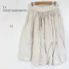 ◆ヨウジヤマモト【M】ひざ丈フレアスカート 麻 リネン コットン 日本製のサムネイル