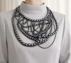 ネックレス　ラインストーン　ビジューネックレス　シトラスノーツ　CN