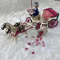 プレイモービル　ウエディング馬車　パーツ不揃いのサムネイル