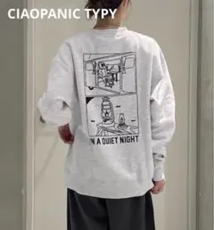 【新品】チャオパニックティピー 男女兼用 ワンポイント刺繍裏毛スウェットクルー