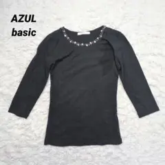 AZUL basic トップス 長袖 ビジュー