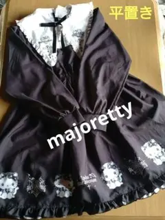 【majoretty/サンリオ】新品キティ/地雷系ワンピース/墨黒/M/ゴスロリのサムネイル