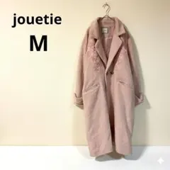 【ジュエティ】チェスターコート M ピンク 薔薇刺繍 ロング丈 冬
