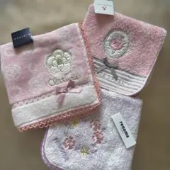 ブランドタオルハンカチ３枚　クレイサス　レノマ他