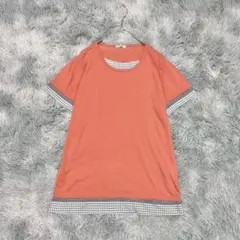 ✨Comfort basic✨レイヤードカットソー　Tシャツ　Lサイズ　オレンジ