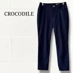 CROCODILE クロコダイル ストライプ ストレッチ パンツ ネイビー M