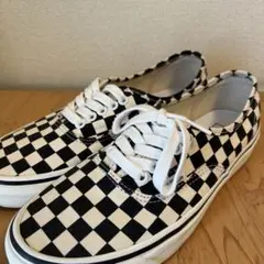 VANS チェッカーフラッグ スニーカー ブラック ホワイト
