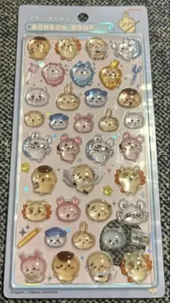 ちいかわ　ボンボンドロップシール　みんな（モモンガ、カニちゃん、ラッコなど）①