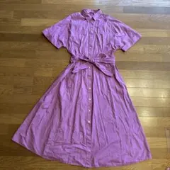 ZARA パープル　シャツワンピース M