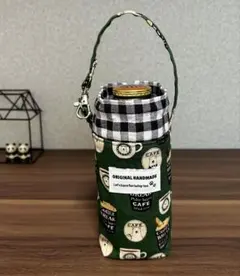 保温保冷ペットボトル（ショートサイズ）カバー　ハンドメイド　白くま　カフェ
