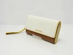 マイケルコース 2つ折り財布 32T7GM9W3L　ホワイト×ブラウン