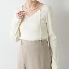 新品未使用 コラージュガリャルダガランテ 25SS ボタンリブニット ホワイト