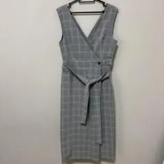 LEPSIM グレー　グレンチェック　ジャンパースカート　ワンピース