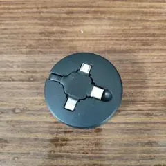 巻き取り式USBケーブル ブラック