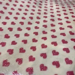 ハートラメ ラミネートカットクロス　106×50㎝　綿80% 麻20%