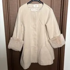 snidel ベージュ ファー付きジャケット　コート