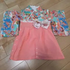 スウィートマミー　Sweet Mommy　袴ロンパース　水色　ピンク