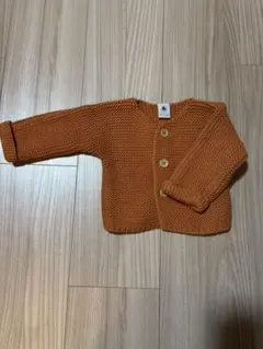 petit bateau プチバトー　オレンジ ニット カーディガン 60〜70