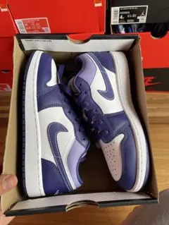 Air Jordan 1 Low (GS) パープル/ホワイト 4Y