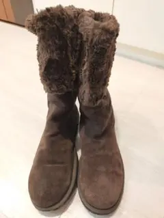 レディース ブーツ ロング ミドル ムートン ブラウン 茶