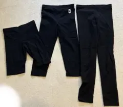 H&M レギンス 長中短3本セット EUR128 ブラック