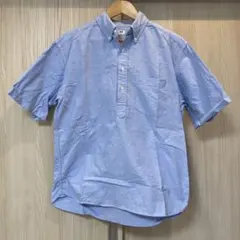 UNIQLO プルオーバー 半袖シャツ ライトブルー Mのサムネイル