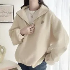 Java 裏起毛 キルティングバック切替 ハーフジッププルオーバー