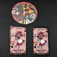 ハズビンホテル　アニメイトカフェ　アラスター　缶バッジ　カード　ミニアクスタ ハズビンホテル アニメイトカフェ アラスター 缶バッジ カード