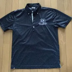 FILA 黒白ドット ゴルフポロシャツ