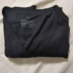 無印良品　あったか綿Vネック長袖Tシャツ／Ｓ／紳士／黒　未使用