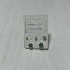 courrier 花モチーフ ピアスセット