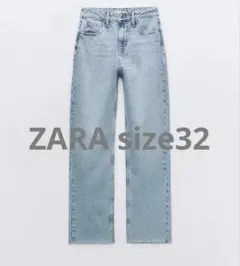 ZARA ハイライズ　ストレートデニム　32のサムネイル